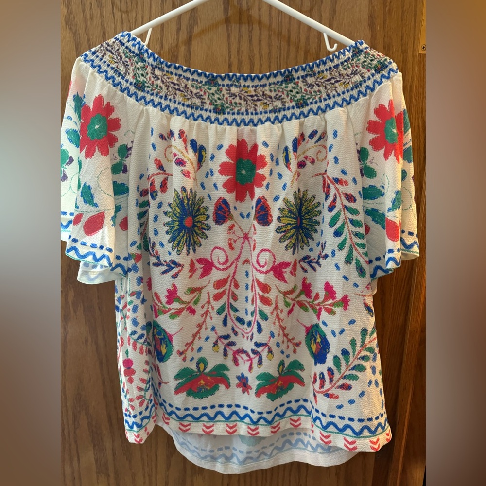 NWT Flying Tomato Multi-Colored Babydoll Top Size L